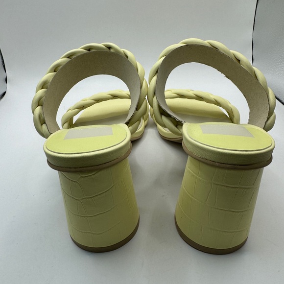 New in Box Dolce Vita Lemon Cream Stella Block Heel Sandals Size 6.5 MSRP $125 - Picture 8 of 9